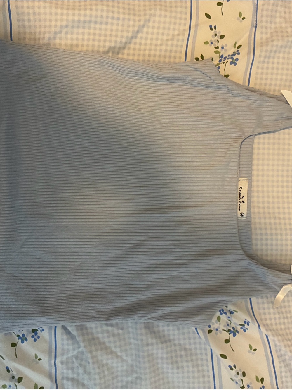 Light Blue Ribbed Tank Top